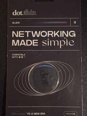 dot.thin NFC Smart Sticker Black – Networking Made Simple – New Sealed